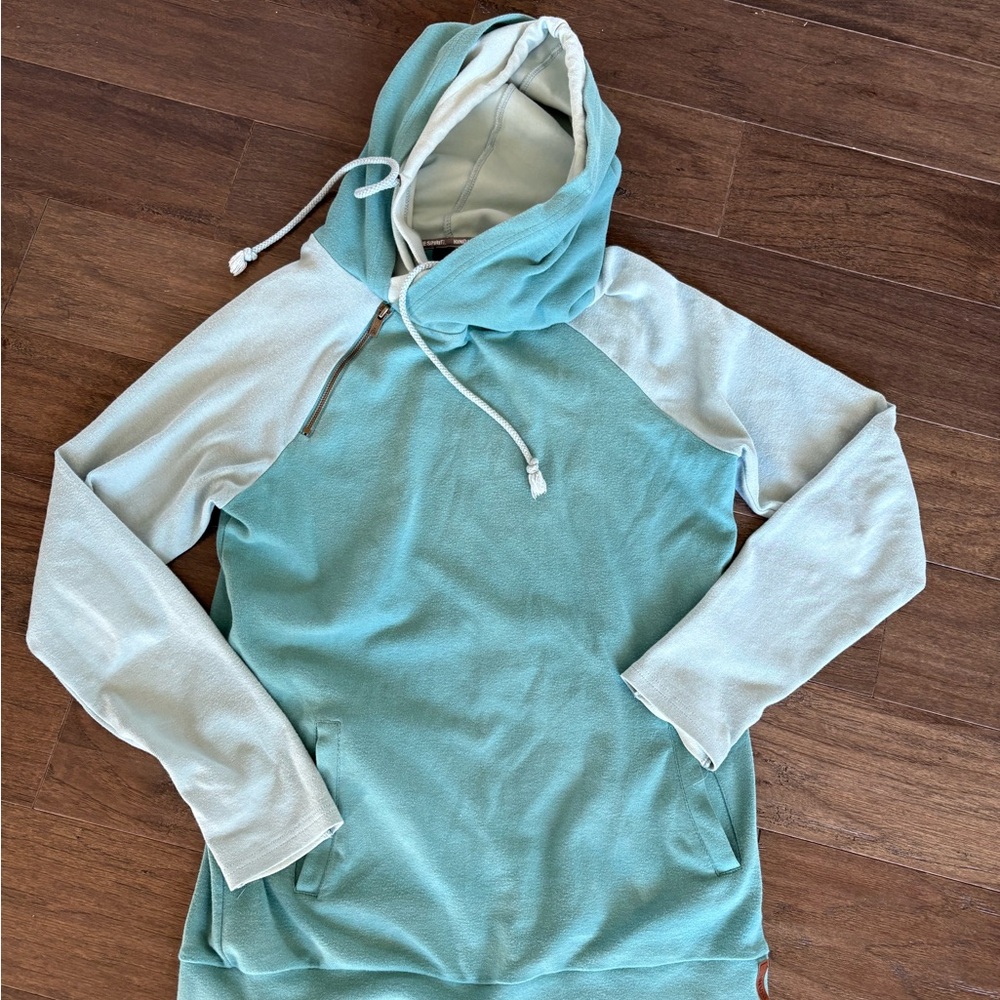 Ampersand Ave turquoise double hood shades of blue